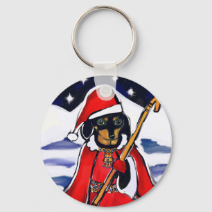 LLAVERO SANTA DACHSHUND