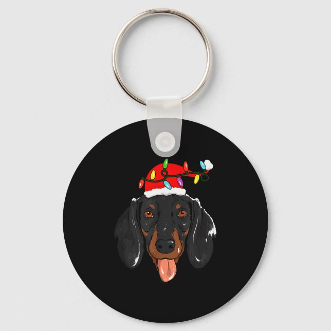 Llavero Santa Dachshund Light Christmas  (Anverso)