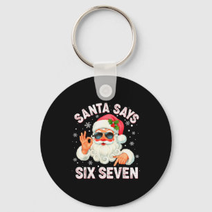 Llavero Santa de Navidad Dice 6 7 Seis Siete Gen Z Alpha M
