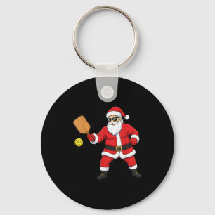 Llavero Santa de Navidad jugando Pickleball para chicos ad