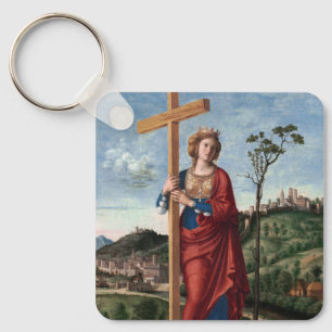 Llavero Santa Elena con la Verdadera Cruz Arte Sagrado
