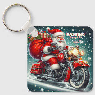 Llavero Santa en motocicleta