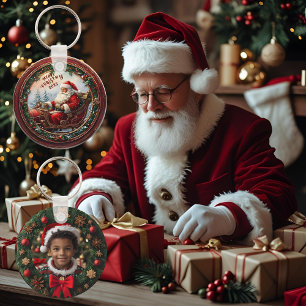Llavero Santa en su trineo