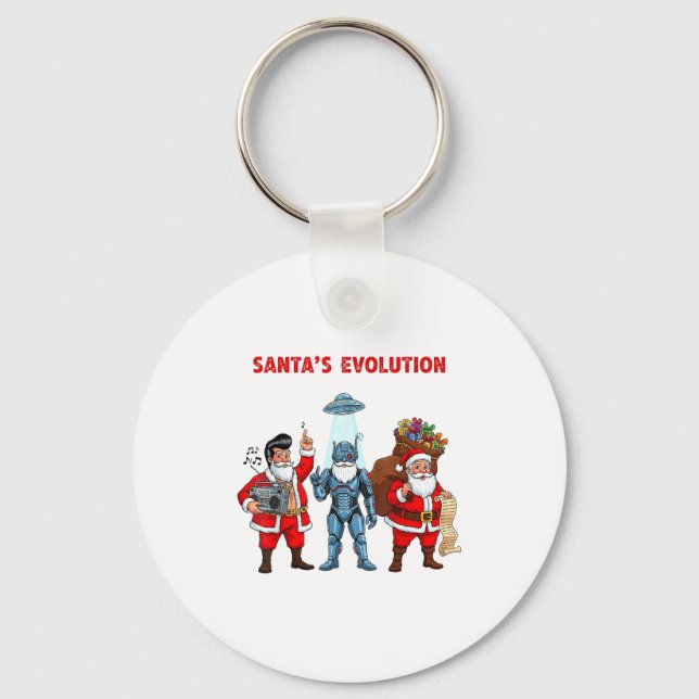 Llavero Santa Evolution Robot Clic Future Funny Christmas  (Anverso)