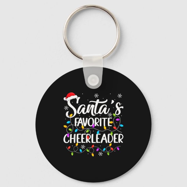 Llavero Santa Favorite Cheerleader Christmas Funny Cheerle (Anverso)