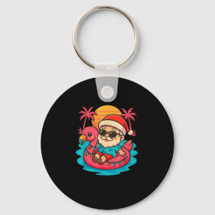 Llavero Santa Flamingo Flota Verano Playa Lindo Navidad Yo