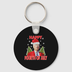 Llavero Santa Joe Biden Feliz 4 de Julio Divertida Navidad
