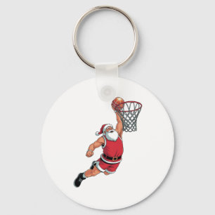 Llavero Santa jugando baloncesto Amantes del deporte de Na