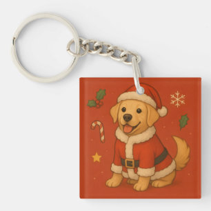 Llavero Santa Labrador Retriever Perro Navideño Lindo