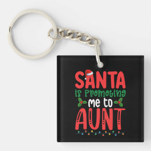 Llavero Santa me está promocionando a tía Navidad familiar