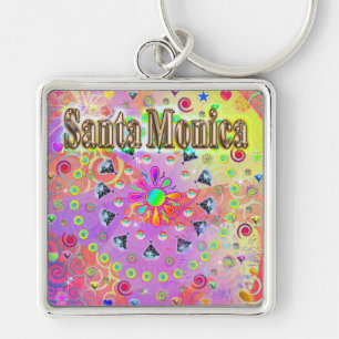 Llavero Santa Mónica Lucky Golden Keychain