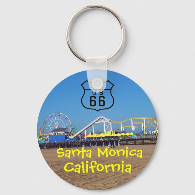 Llavero Santa Monica Pier Route 66 California (Anverso)
