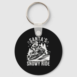 Llavero Santa Moto de nieve Montar en moto de nieve Navida