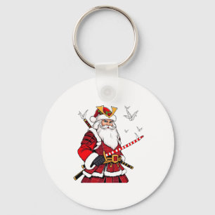 Llavero Santa Navidad Santa Claus Arte Japonés Samurái