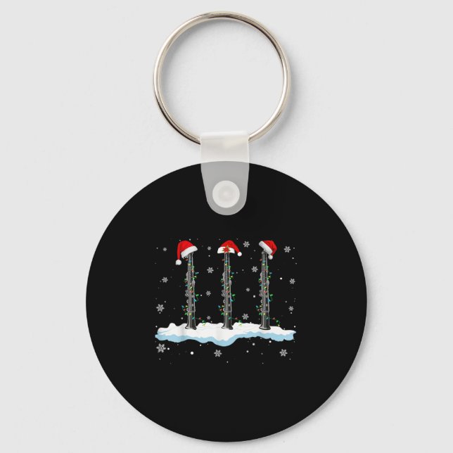 Llavero Santa Oboe Christmas Lights Funny Oboe Lover  (Anverso)