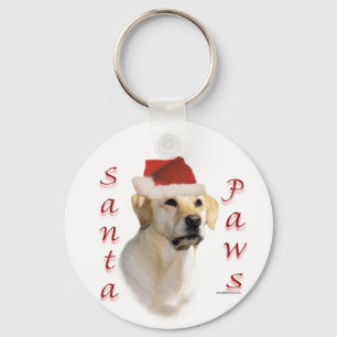 Llavero Santa Paws (amarillo) de Labrador Recuperador