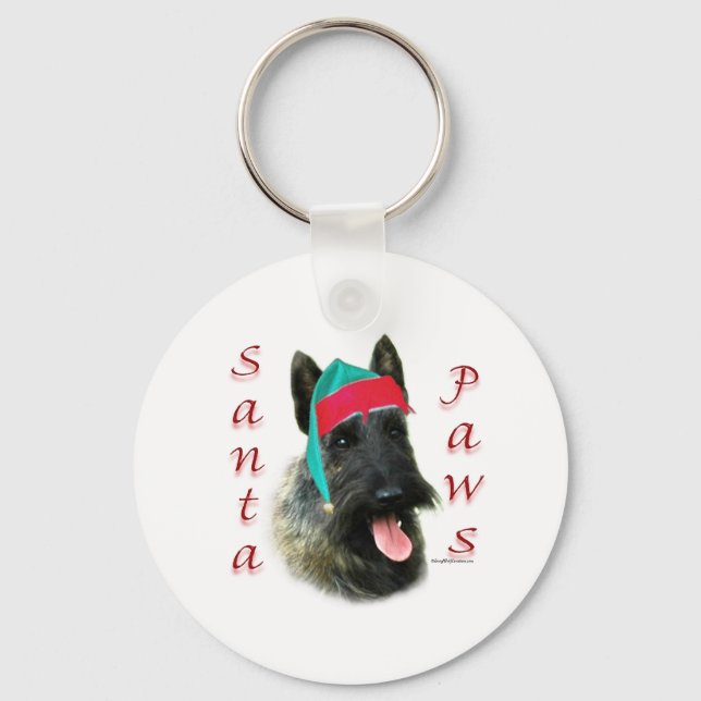 Llavero Santa Paws de Escocia Terrier (romano le) (Anverso)