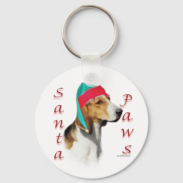 Llavero Santa Paws de Foxhound inglés (Anverso)