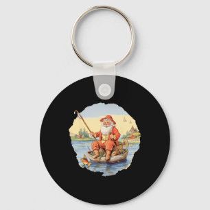 Llavero Santa Pescando Navidad En Julio Verano Pescador