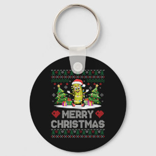 Llavero Santa Pickle Merry Christmas Funny Xmas Fiesta Feo