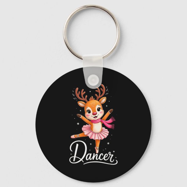 Llavero Santa Reindeer Ballet Dancer Cute Christmas Men Wo (Anverso)