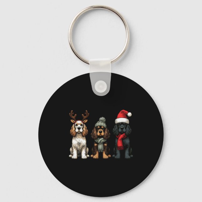 Llavero Santa Reindeer Er Spaniel Christmas Er Lover Pajam (Anverso)