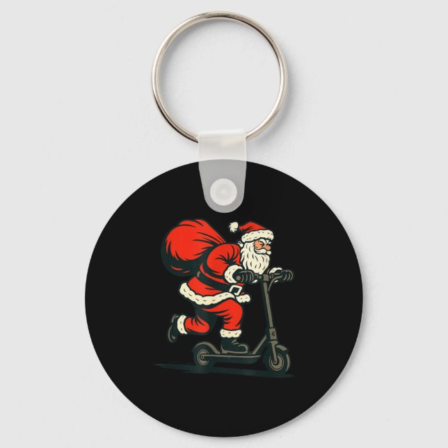 Llavero Santa Riding Electric Scooter  (Anverso)