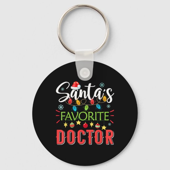 Llavero Santa S Favorite Doctor Xmas Light Santa Hat Chris (Anverso)