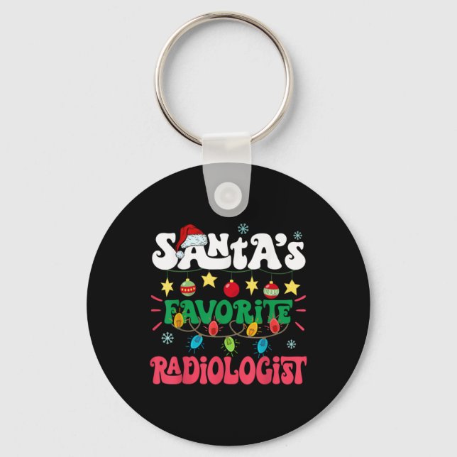 Llavero Santa S Favorite Radiologist Santa Hat Xmas Light  (Anverso)