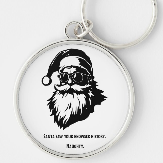 Llavero Santa saw your browser history - Keychain (Frente)