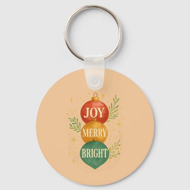 Llavero Santa & Snowman Winter Scene – Festive Holiday  (Anverso)