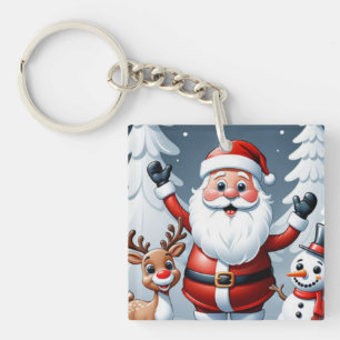 Llavero Santa, Snowman y Ralph la fiesta de los renos