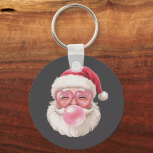 Llavero Santa Soplando Burbuja Navidad Divertida Navidad