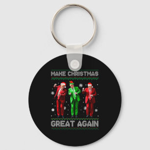 Llavero Santa Trump Baile Haz Navidad Grande Otra vez Feo 