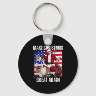 Llavero Santa Trump Baile Haz Navidad Grande Otra Vez Feo