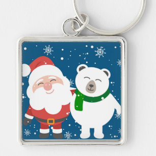Llavero Santa y Bear