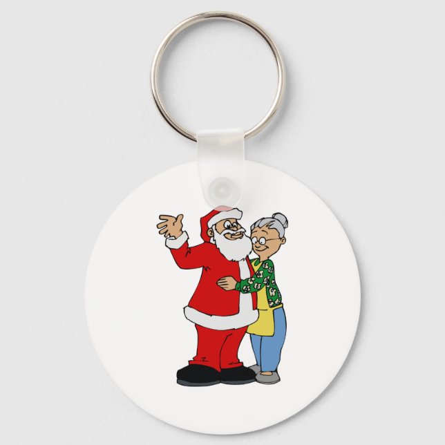 Llavero Santa y la Sra. Claus (Anverso)