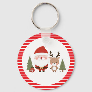 Llavero Santa y reno Navidades