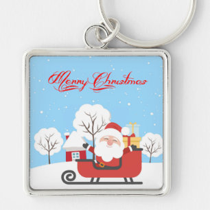 Llavero Santa y Sleigh