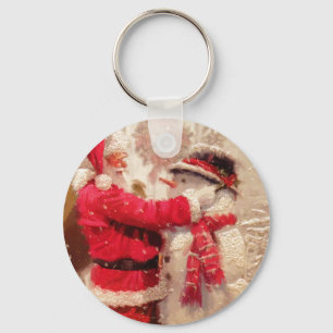 Llavero Santa y Snowman