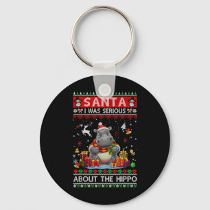 Llavero Santa Yo Hablaba Enserio Del Hipopótamo Divertido 