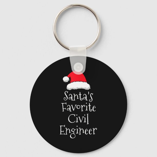 Llavero Santas Favorite Civil Engineer - Christmas Funny G (Anverso)