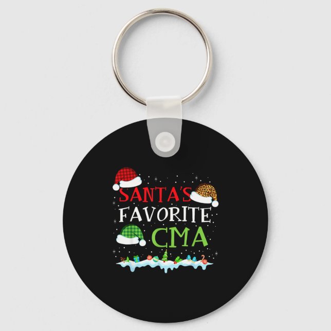 Llavero Santa's Favorite Cma Fun Christmas Medical Istant  (Anverso)