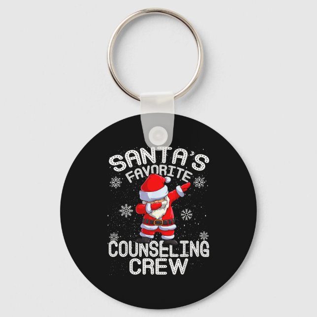 Llavero Santa's Favorite Counseling Crew Christmas  (Anverso)