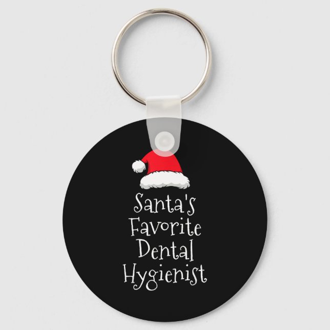 Llavero Santas Favorite Dental Hygienist - Christmas Funny (Anverso)