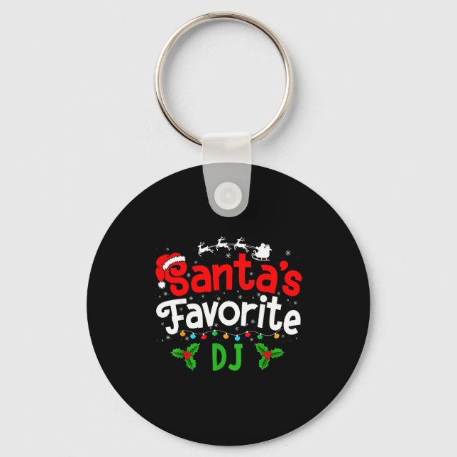 Llavero Santa's Favorite Dj Christmas Party  (Anverso)