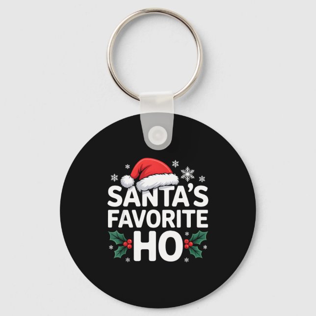 Llavero Santa's Favorite Ho Tee Funny Christmas Graphic  (Anverso)