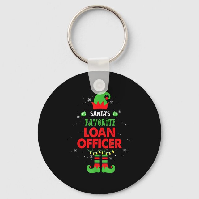Llavero Santa's Favorite Loan Officer Funny Elf Family Xma (Anverso)