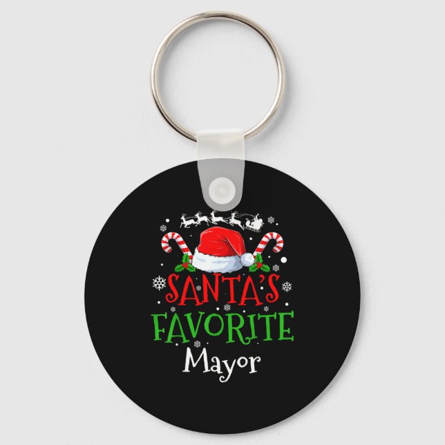 Llavero Santa's Favorite Mayor Christmas Party  (Anverso)