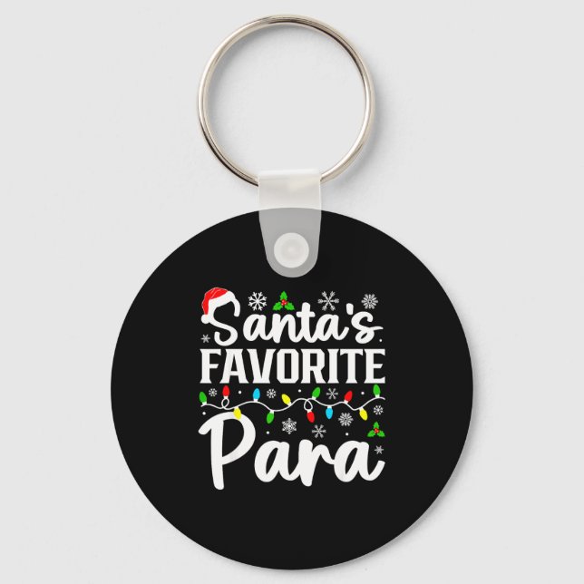 Llavero Santa's Favorite Para Funny Christmas Family Match (Anverso)
